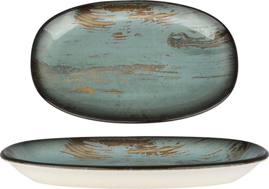 Bonna Serveerschaal Madera Porselein 29x17 cm set van 2