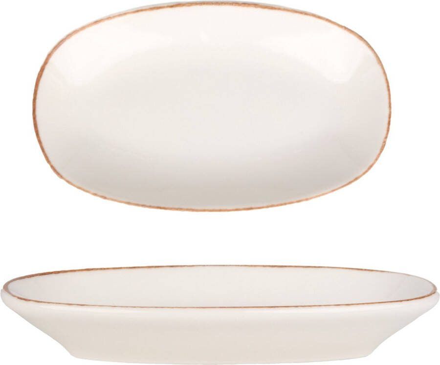 Bonna Serveerschaal Retro Porselein 15x8.5 cm set van 2