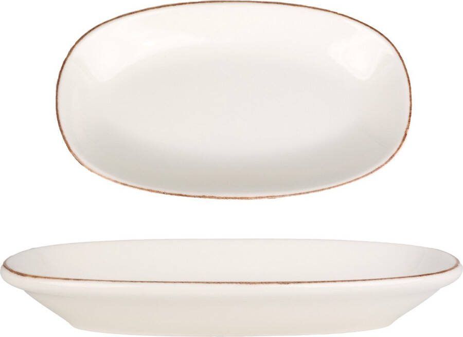 Bonna Serveerschaal Retro Porselein 24x14 cm set van 2