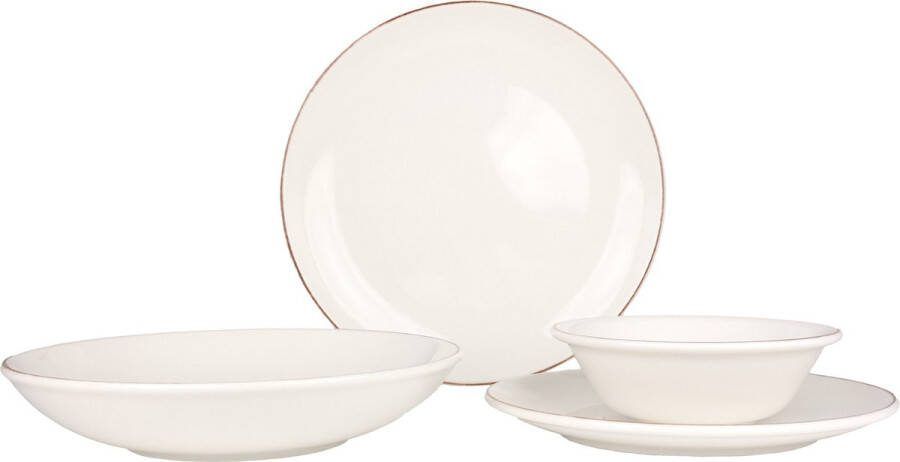 Bonna serviesset (Large) Retro 24 delig 6 persoons Porselein