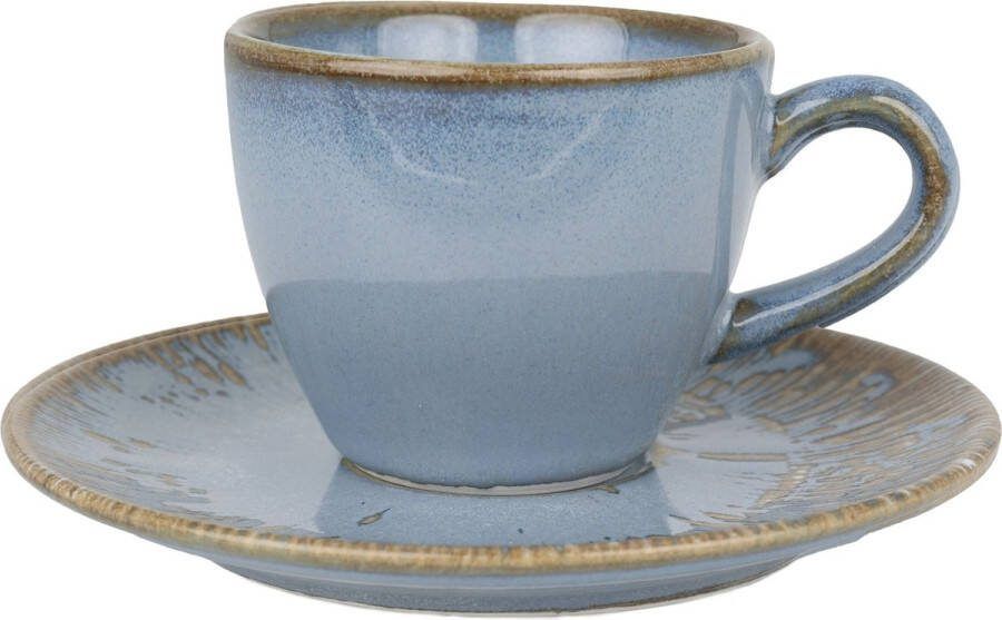Bonna Sky Snell Espresso kopjes & schotel 80 cc Porselein set van 6