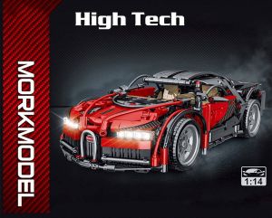Bonstorm Bugatti Chiron Rood Sports Car Lego Technic Compatible (geen lego)