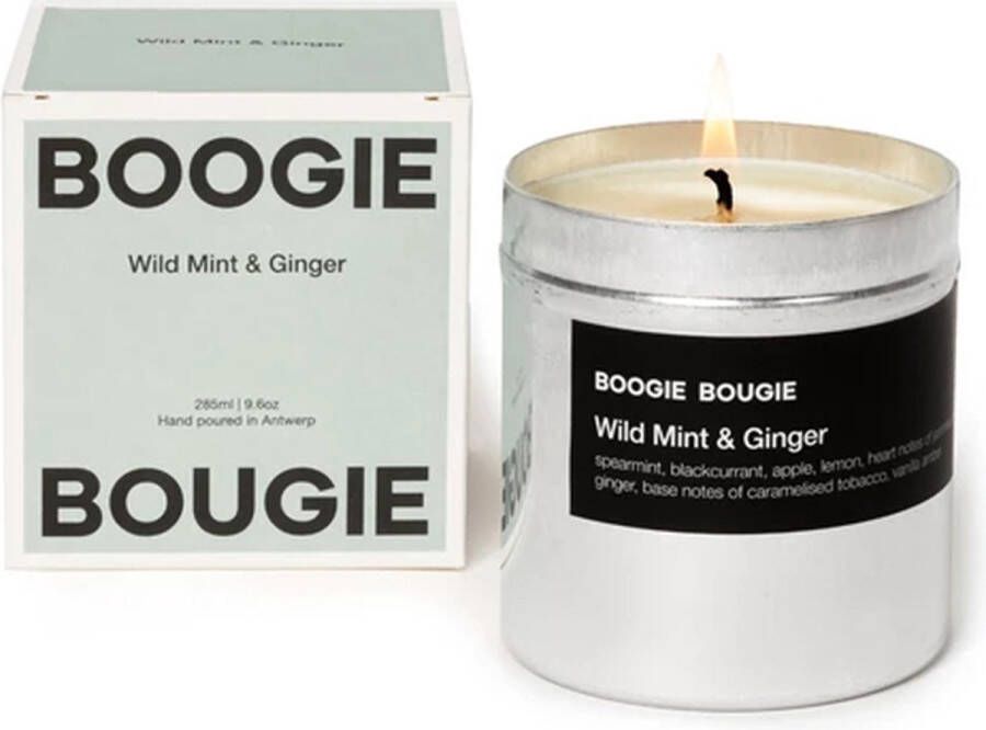 Boogie Bougie geurkaars 285ml Wild Mint & Ginger