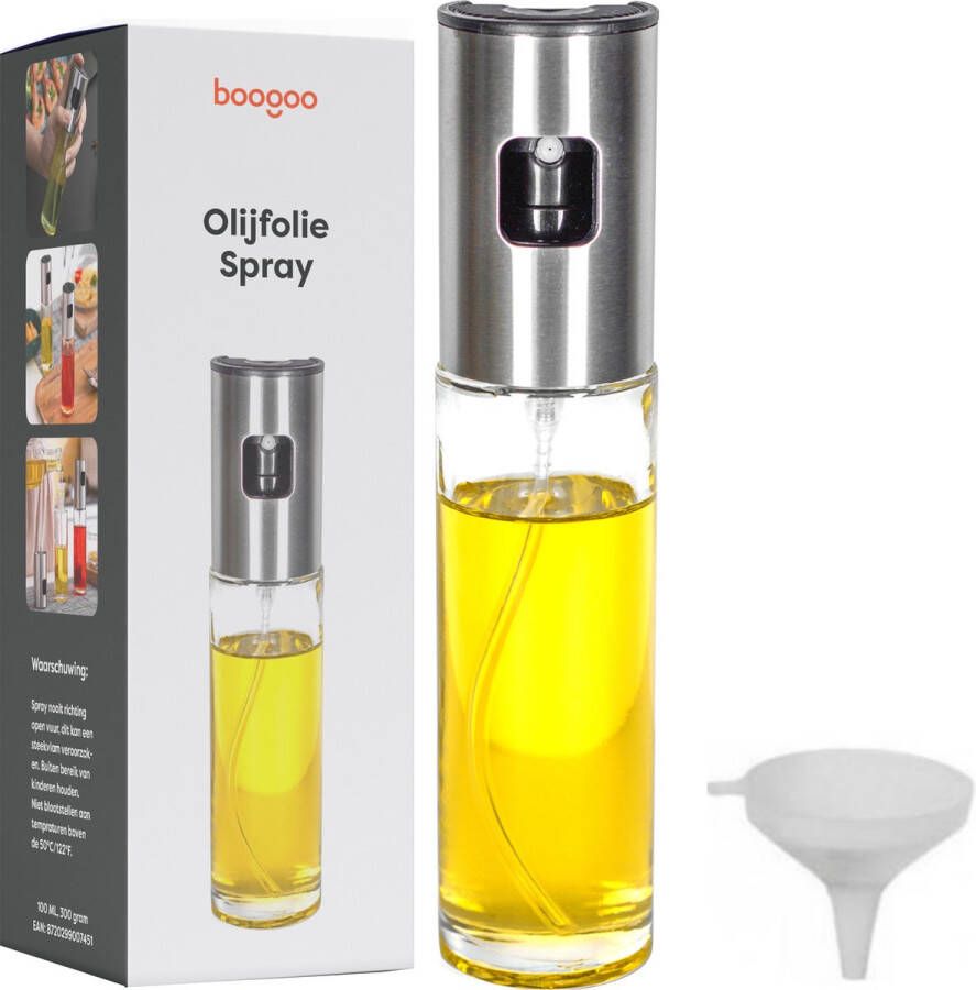 BooGoo Olijfolie Sprayer deluxe Olijfolie Fles Verstuiver voor Keuken Cooking Spray Oliespray Bbq Accesoires Oliefles Bakspray