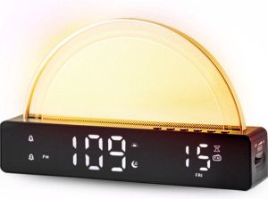 Boostiv Wake up light Speaker radio Slaaphulpen Bluetooth Wekkerradio Nachtlampje Digitale wekker Ambilight Radio's