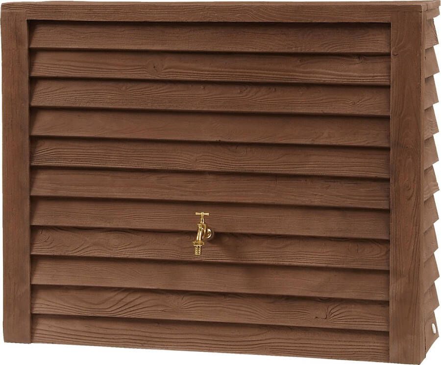 BOOXIES Luxe Houtlook regenton 250 liter Muur Regenton Dark