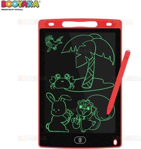 Booyaka LCD Schrijftablet kinderen rood 8 5 Inch Grafische tablet Grafisch tekenen – Digitaal tekenen- Digitaal tekentablet – Schijftablet voor kinderen – Tekenbord interactief speelgoed Writingtablet Magisch tekenbord