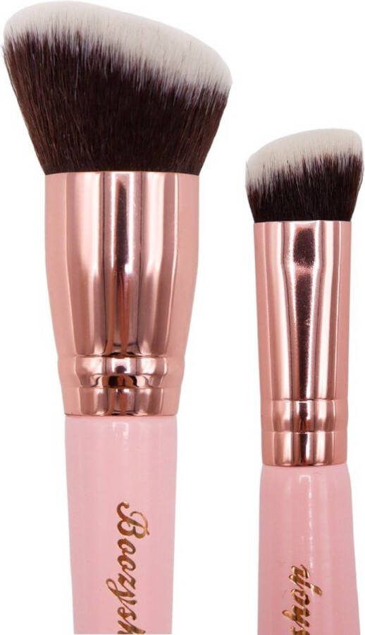 Boozyshop Foundation Kwast Soft Pink & Gold Ook geschikt voor contour Make-up Kwasten Flawless applicatie Multifunctional Blending Brush