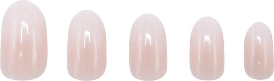 Boozyshop Nepnagels Ombre Light Pink Plaknagels Roze 24 Stuks Kunstnagels Press On Nails Manicure Nail Art Plaknagels met Lijm French Nails
