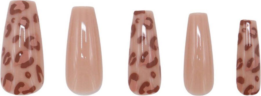 Boozyshop Nepnagels Panther Plaknagels Panterprint 24 Stuks Kunstnagels Press On Nails Manicure Nail Art Plaknagels met Lijm French Nails