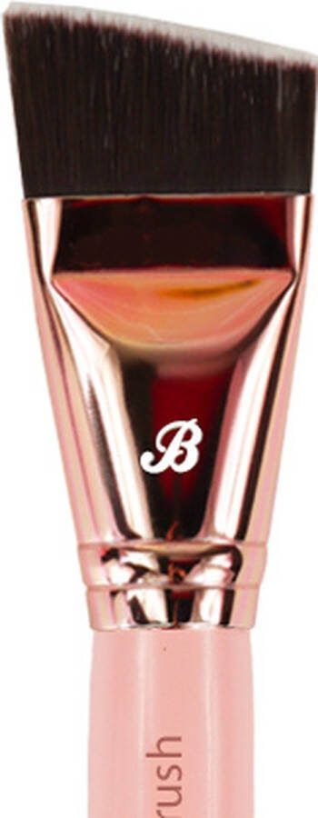 Boozyshop Contour Kwast Pink & Rose Gold Angle Shader Brush Geschikt voor cream contour Make-up Kwasten Hoge kwaliteit Contourkwast