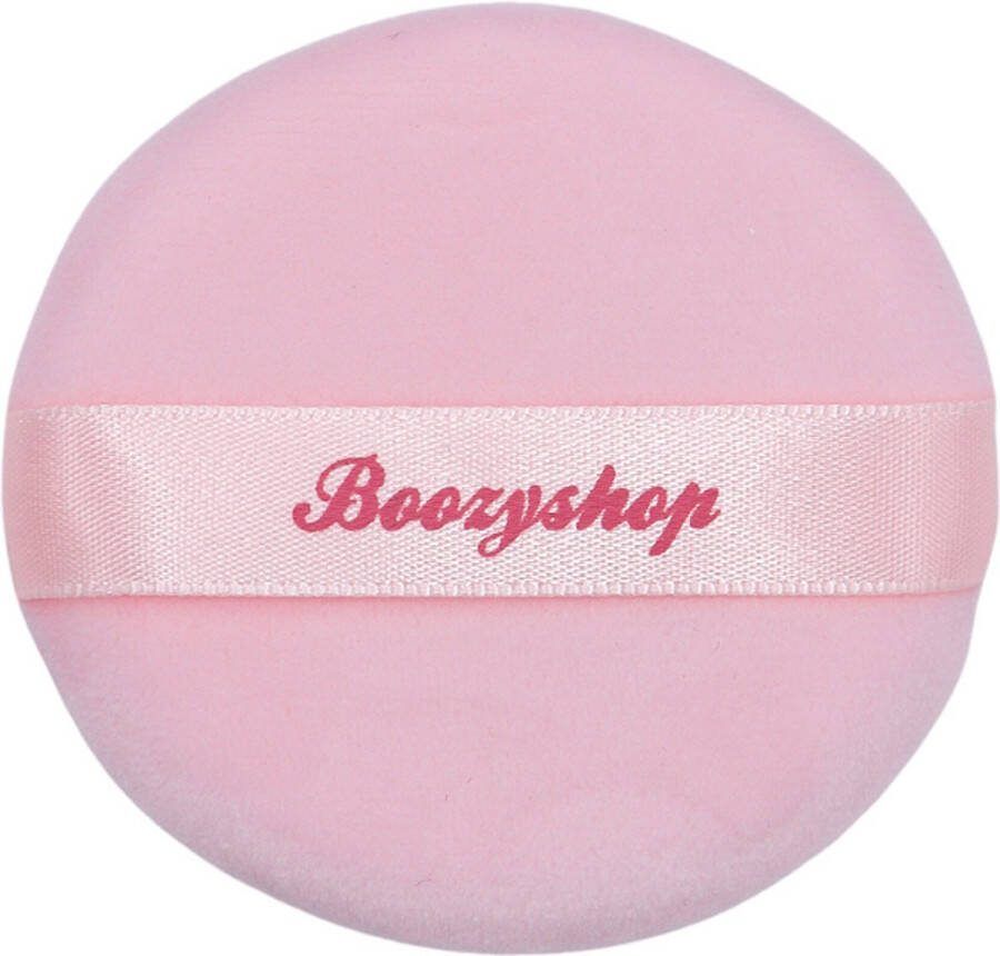 Boozyshop Powder Puff Powder puff rond- Poederdons Make up sponsje Roze 7cm
