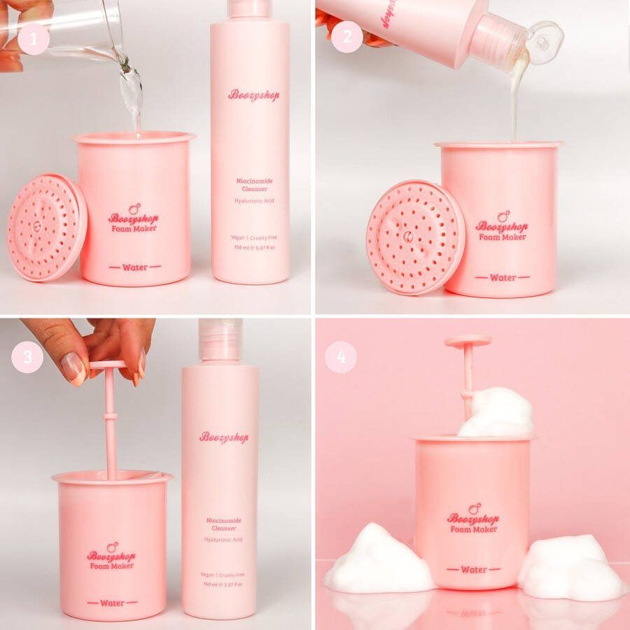 Boozyshop Schuimmaker Schuimpomp Schuimbeker Gezichtsreiniger schuimer Skincare Tools Foam Maker