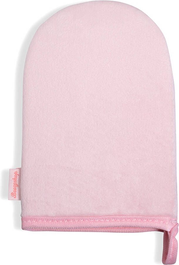 Boozyshop Zelfbruiner handschoen Tanning Mitt Tanning glove Self tan handschoen Egaal en streeploos resultaat Lichaam en gezicht Roze