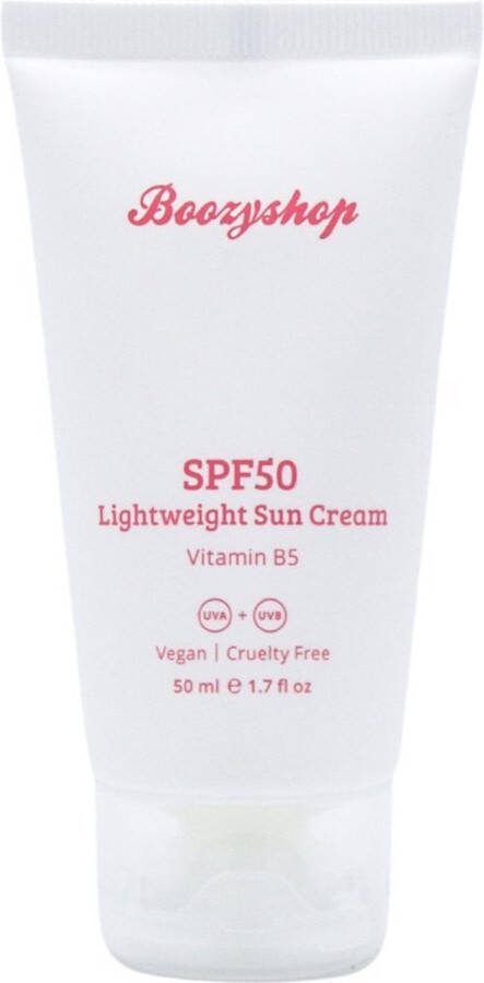 Boozyshop Zonnebrand Gezicht Zonnecreme Gezicht SPF 50 Hydraterende Gezichtscrème 50 ml Geschikt voor Alle Huidtypen Beschermt tegen UVA UVB en photo-aging