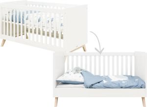 Bopita ledikant bedbank Fenna (70x140 cm) wit naturel