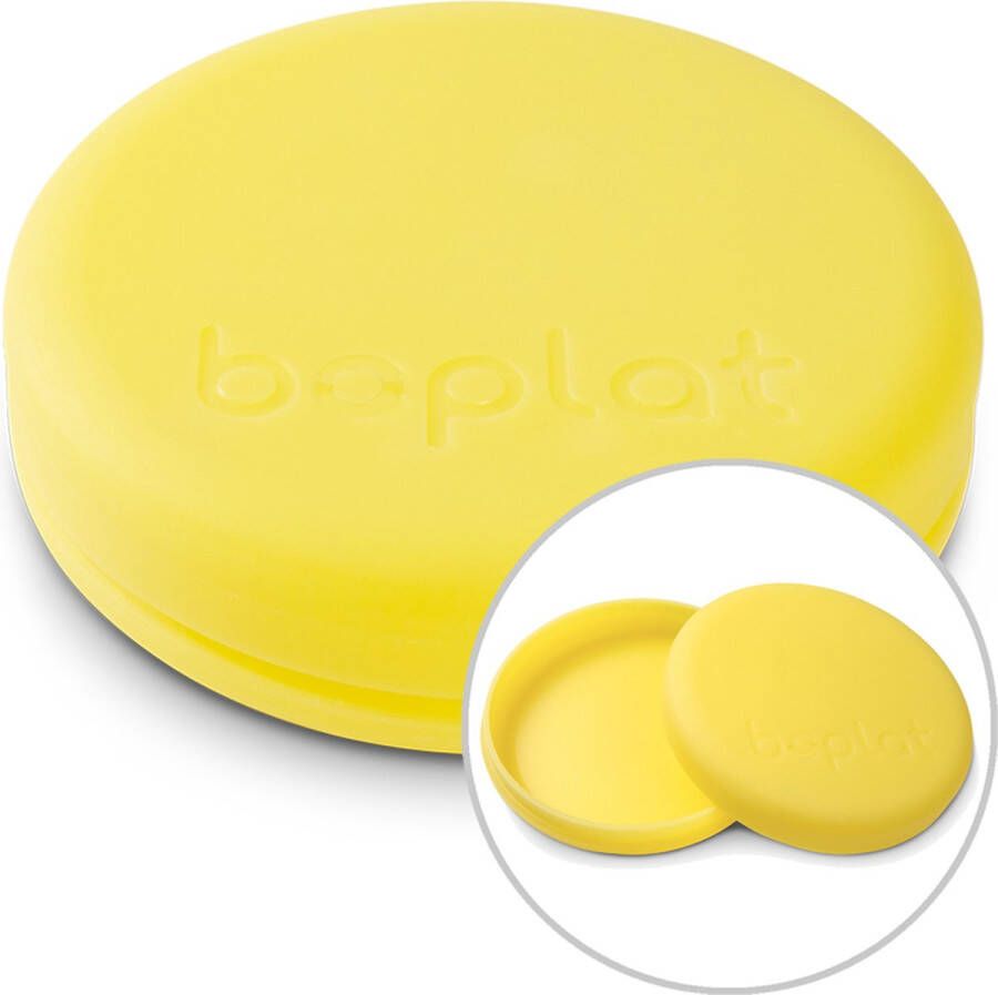 Boplat bioplastic lunchbox bestaande uit twee borden geel