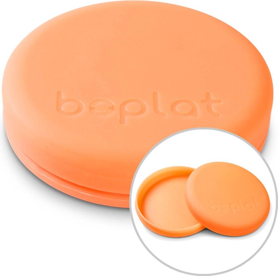 Boplat bioplastic lunchbox bestaande uit twee borden oranje