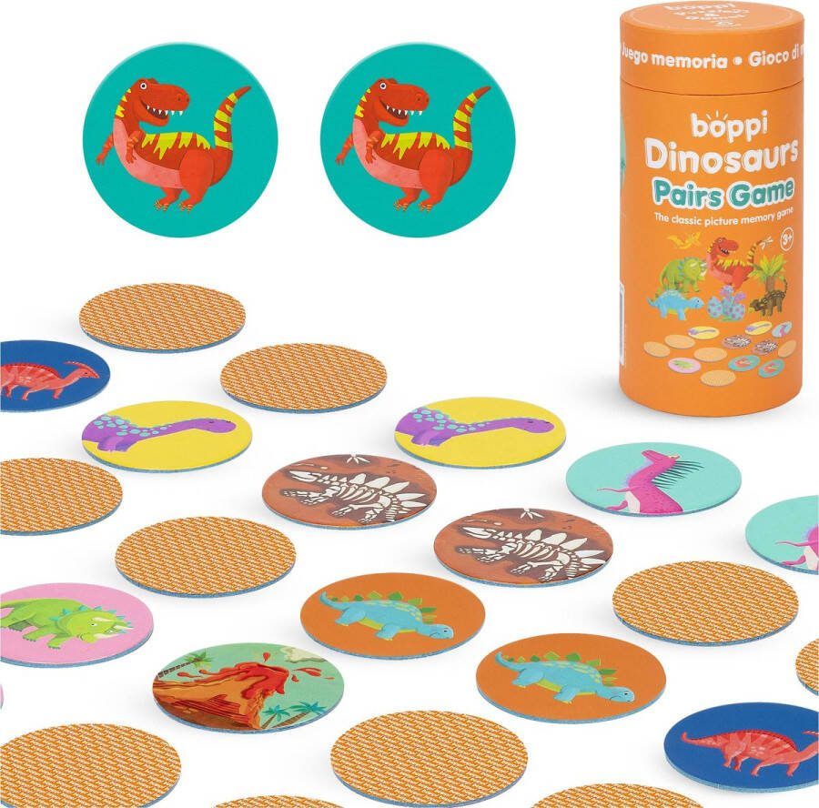 Boppi Memory kaartspel stoere dino's 48 kaarten