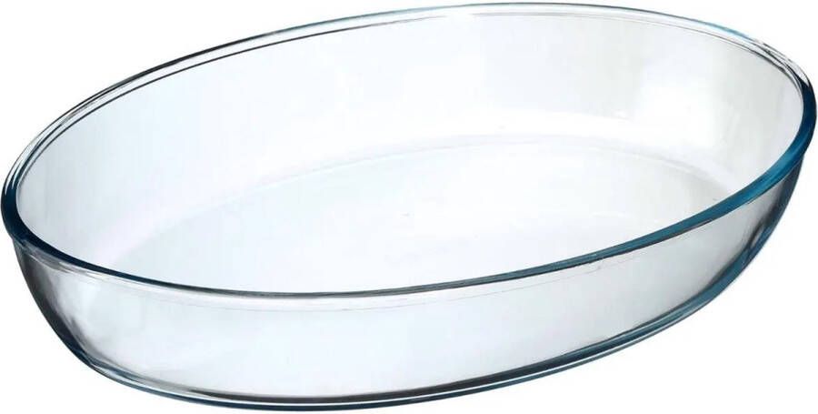 Borcam Glazen bakvorm bakblik ovenschaal Ovaal 35x25cm oven magnetron koelkast diepvriezer vaatwasserbestendig