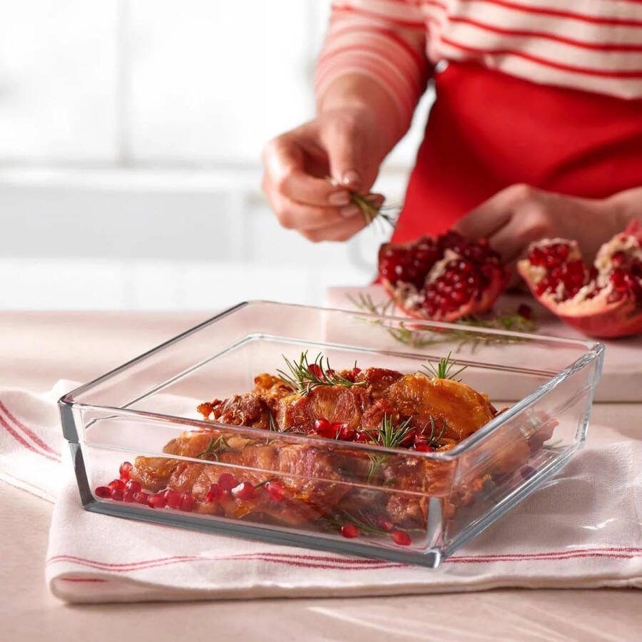Borcam Premium Vierkant Ovenschaal 22.7 cm x 22.7 cm Glas