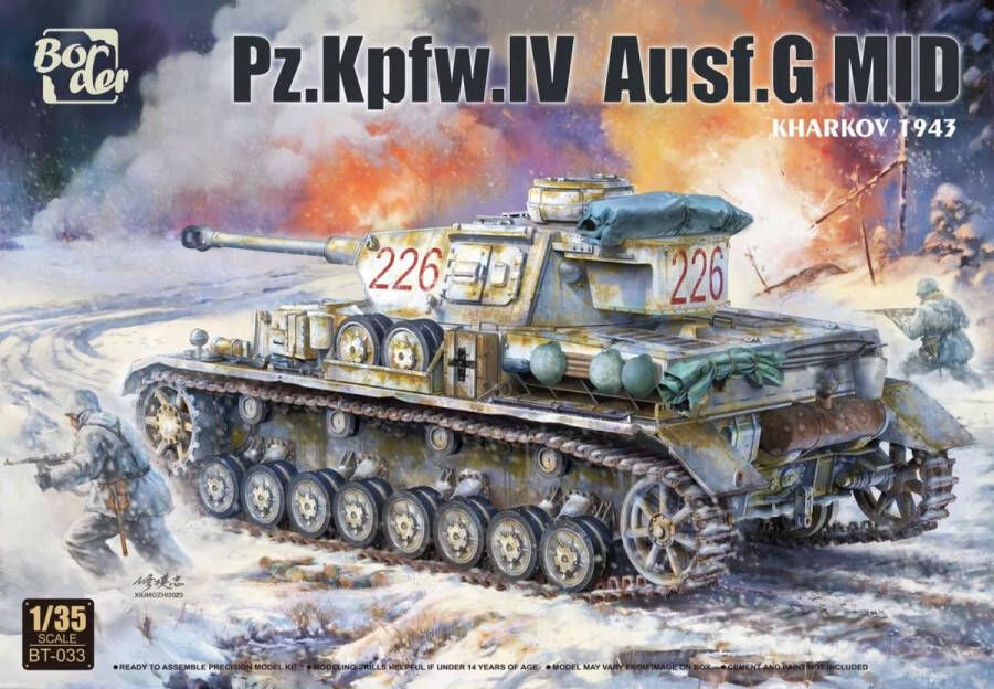 Border Model 1:35 BT033 Pz.Kpfw. IV Ausf. G MID Kharkov 1943 Plastic Modelbouwpakket