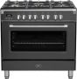 Boretti CFBG901AN3 Gasfornuis 90cm 5 branders incl. Dual Fuel Enkele oven 87L AN - Thumbnail 1