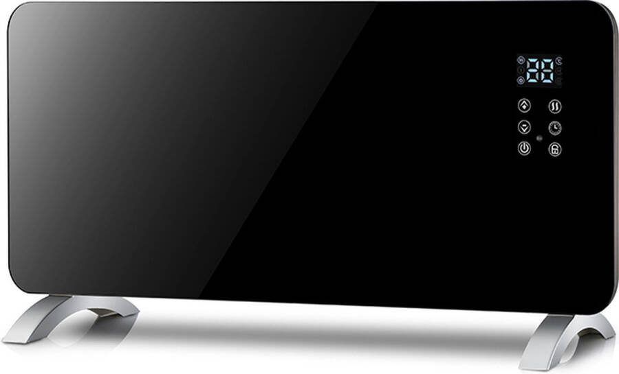 Borg Elektrische Glas Paneel Verwarming Wifi Convector kachel met Thermostaat Werkt met App en Touch bediening tot 25m2 2000 watt