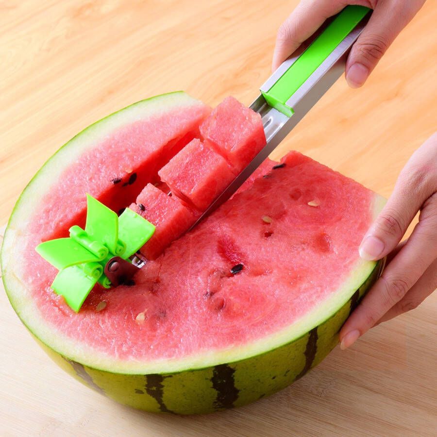 Borg's Choice Watermeloen Snijder • Fruitsnijder • RVS • Meloen Snijder • Watermeloen Blokjes • Watermeloensnijder • Groentesnijder • Keukenmachine