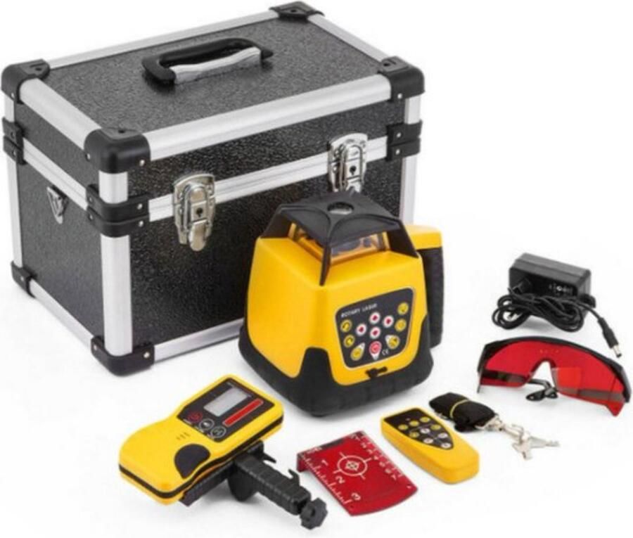 Boriso Laser Waterpas Kruislijnlaser Lijnlaser Laser Bouwlaser Rotatielaser Gereedschapset Rood