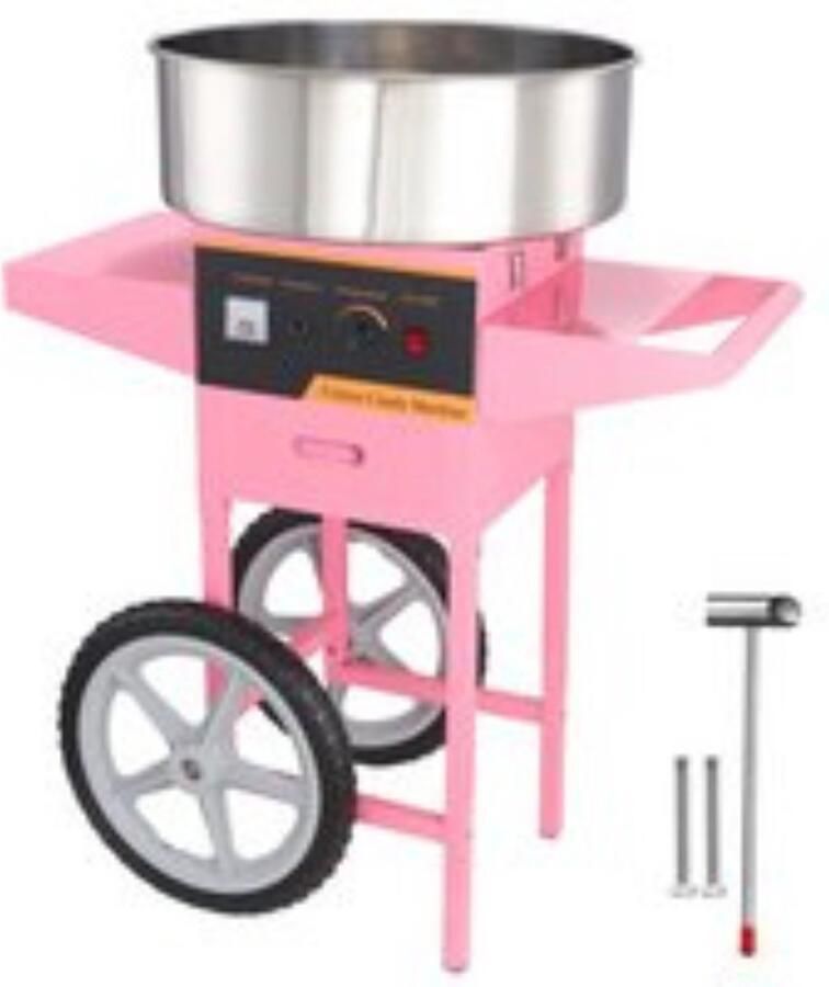 Boriso Suikerspinmachine met Onderstelsel Met Suikerschep & Lade 1000W Uitstekende Kwaliteit
