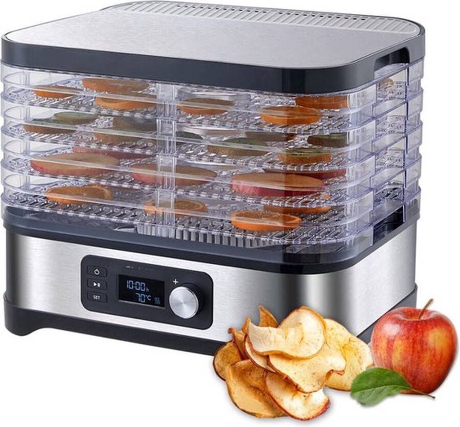 Boriso Voedseldroger Dehydrator Droogoven Droogmachine LED Display 5 Lagen Deluxe edition