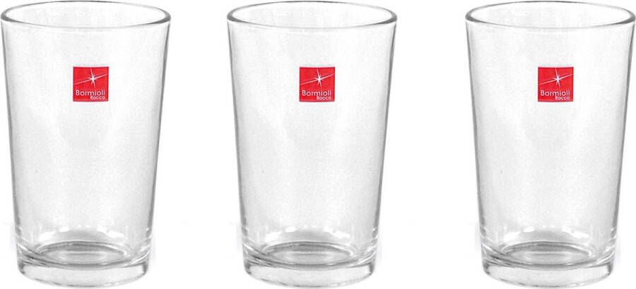 Bormioli 12x Stapelbare drinkglazen waterglazen transparant 200 ml Glazen Drinkglas waterglas sapglas