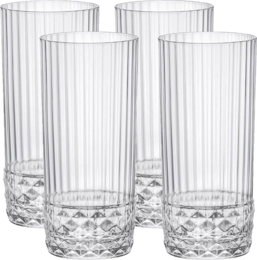 Bormioli 12x Stuks longdrink glazen transparant 490 ml Glazen Drinkglas waterglas longdrinkglas