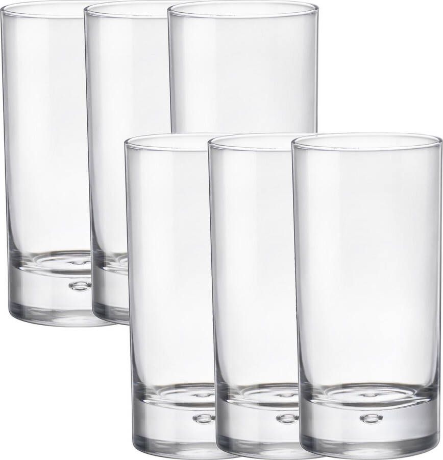 Bormioli 12x Stuks transparante drinkglazen 375 ml van glas Waterglazen Glazen