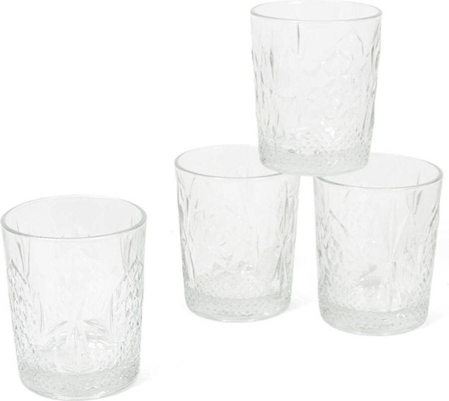 Bormioli 16x Tumbler whisky water glazen transparant 400 ml Waterglazen Whiskeyglazen