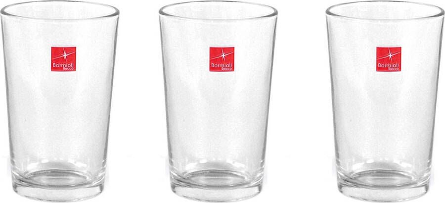 Bormioli 18x Stapelbare drinkglazen waterglazen transparant 200 ml Glazen Drinkglas waterglas sapglas
