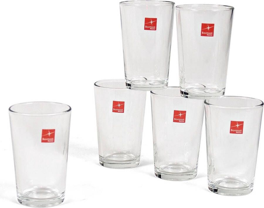 Bormioli 18x Stuks stapelbare drinkglazen waterglazen transparant 180 ml- Glazen Drinkglas waterglas sapglas