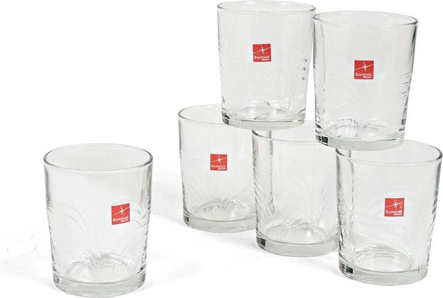 Bormioli 18x Stuks waterglazen drinkglazen transparant 280 ml Glazen Drinkglas waterglas tumblerglas