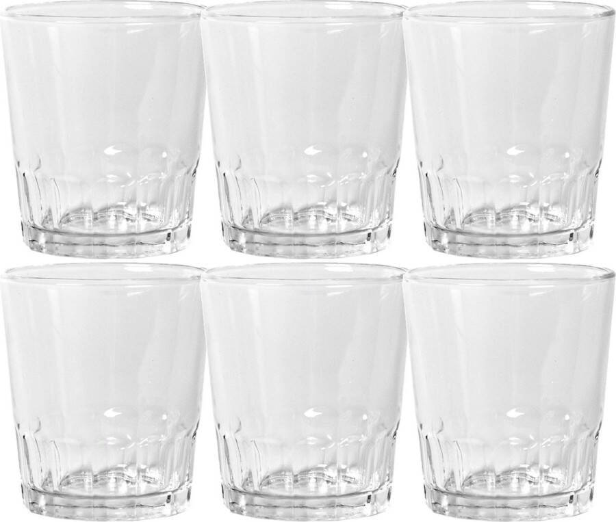 Bormioli 24x Stuks shotglazen shotjes transparant glas 110 ml 6 cm Borrelglaasjes borrelglazen