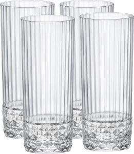 Bormioli 8x Stuks longdrink glazen transparant 400 ml Glazen Drinkglas waterglas longdrinkglas