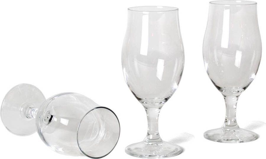 Bormioli 9x Stuks speciaalbier glazen set 520 ml tulpvormige bierglazen op voet