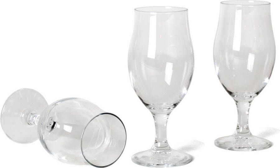 Bormioli Rocco Bormioli Bierglazen 3x stuks speciaalbier glazen op voet 520 ml 20 cm Speciaal bier Bierglazen