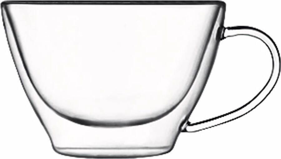 Luigi Bormioli Drinkglazen Laag model Glazen Dubbelwandig 400 ml 2 stuks