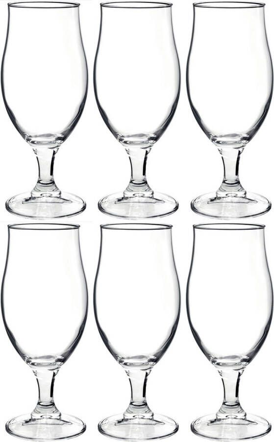 Bormioli Rocco 12x Stuks luxe bierglazen speciaalbier 375 ml Bierglazen Glazen voor speciaalbier