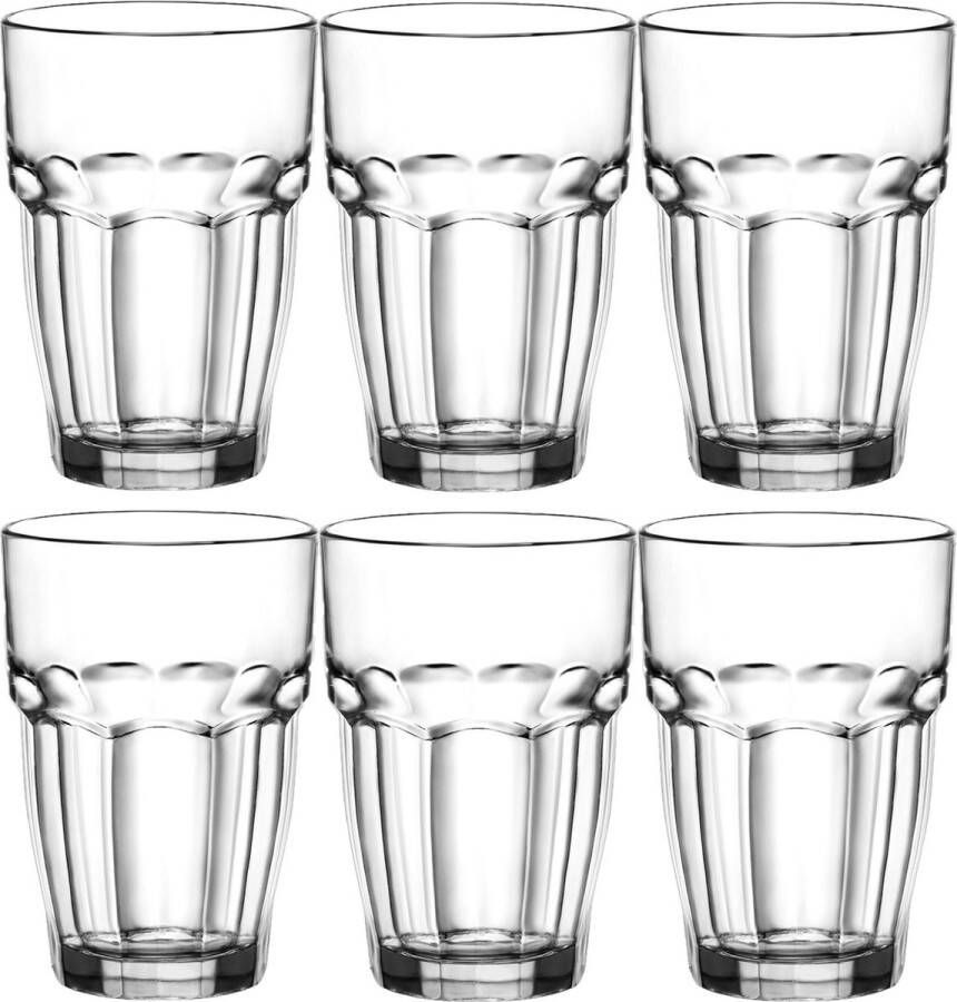 Bormioli Rocco Set van 12x stuks tumbler waterglazen drinkglazen transparant 360 ml Drinkglazen