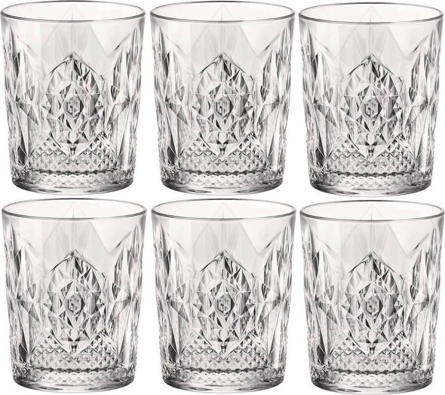 Bormioli Rocco Set van 12x stuks tumbler waterglazen whisyglazen drinkglazen transparant 390 ml Whiskeyglazen