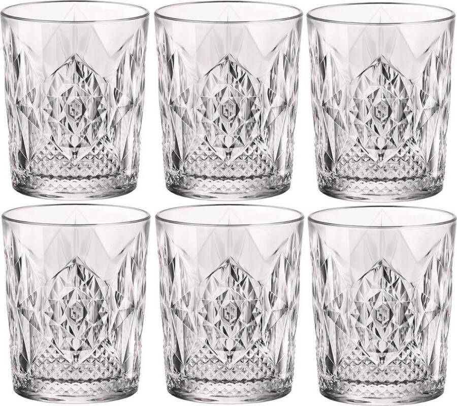 Bormioli Rocco Set van 12x stuks tumbler waterglazen whisyglazen drinkglazen transparant 390 ml Whiskeyglazen