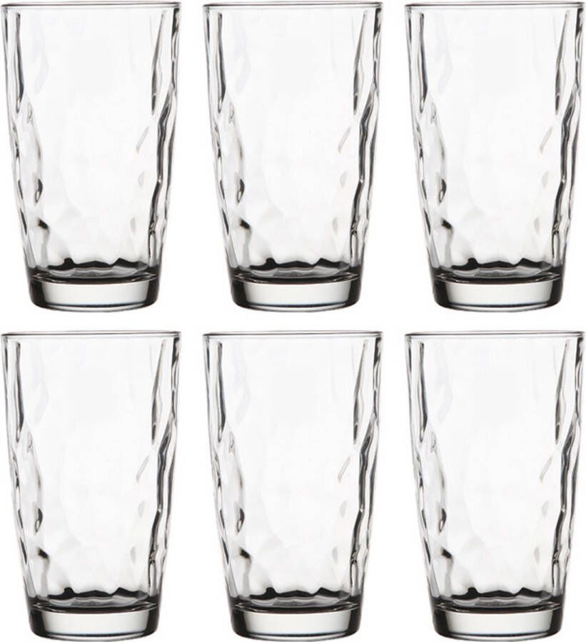 Bormioli Rocco 12x Stuks waterglazen sapglazen 470 ml Diamond Dof Drinkglazen Water sapglas