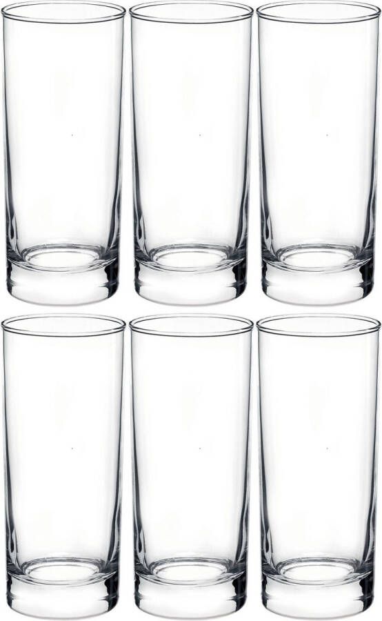 Bormioli Rocco Set van 12x stuks waterglazen longdrinkglazen transparant 280 ml Longdrinkglazen